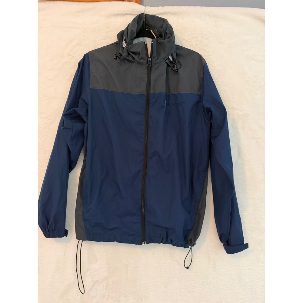 Frogg Toggs Java Hellbender Rain Jacket Navy Gray Waterproof Hooded S/M - Picture 1 of 10
